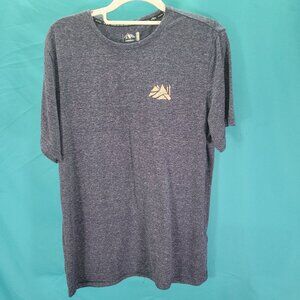 Maloja Heather Blue M T-Shirt With Mountain Design